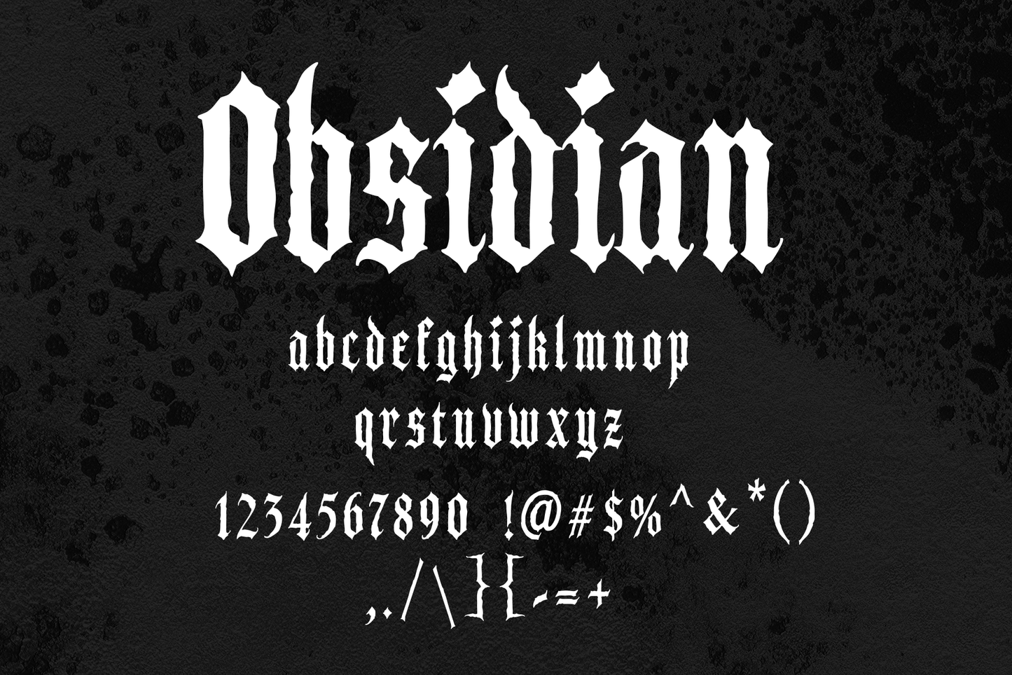 OBSIDIAN GOTHIC FONT